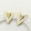 Wholesale Earrings Stainless Steel Heart Shape French Retro Style Electroplated