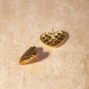 Wholesale Earrings Stainless Steel Heartshaped Diamond Pattern Electroplated For Women