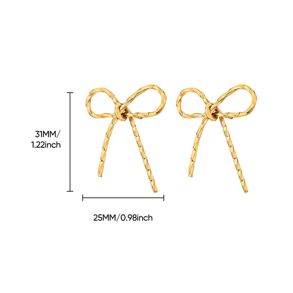 Wholesale Earrings Stainless Steel Imitation Pearl Geometric Flower Bow Leaf Shaped Electroplated