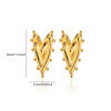 Wholesale Earrings Stainless Steel Imitation Pearl Geometric Flower Bow Leaf Shaped Electroplated