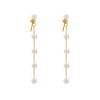 Wholesale Earrings Stainless Steel Imitation Pearl Geometric Light Luxury Style Electroplated