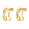 Wholesale Earrings 316L Stainless Steel Imitation Pearl Geometric Multilayer Hollow Vintage Electroplated For Women