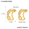 Wholesale Earrings 316L Stainless Steel Imitation Pearl Geometric Multilayer Hollow Vintage Electroplated For Women