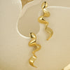 Wholesale Earrings Stainless Steel 18K Geometric Snakeshaped Electroplated For Women