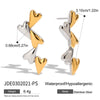 Wholesale Earrings Stainless Steel 18K Gold Colormatching Geometric Love Bow Heart Shape Electroplated For Women