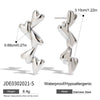 Wholesale Earrings Stainless Steel 18K Gold Colormatching Geometric Love Bow Heart Shape Electroplated For Women