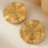 Wholesale Earrings Stainless Steel 18K Gold Electroplated Geometric Round Compass Style