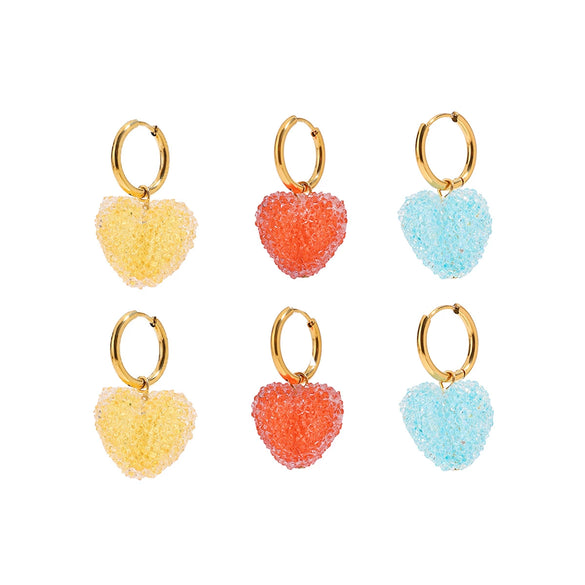 Wholesale Earrings Stainless Steel 18K Gold Electroplated Geometric Style For Women