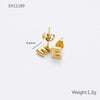 Wholesale Earrings Stainless Steel 18K Gold Electroplated Letter Style For Women