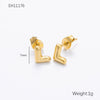 Wholesale Earrings Stainless Steel 18K Gold Electroplated Letter Style For Women