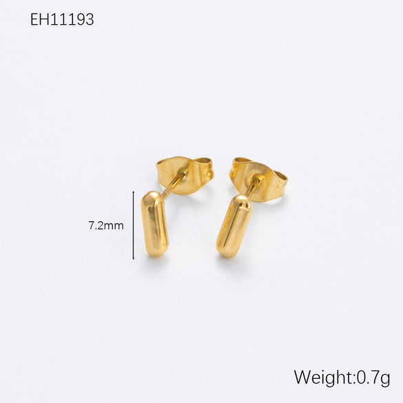 Wholesale Earrings Stainless Steel 18K Gold Electroplated Letter Style For Women