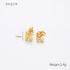 Wholesale Earrings Stainless Steel 18K Gold Electroplated Letter Style For Women