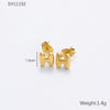 Wholesale Earrings Stainless Steel 18K Gold Electroplated Letter Style For Women