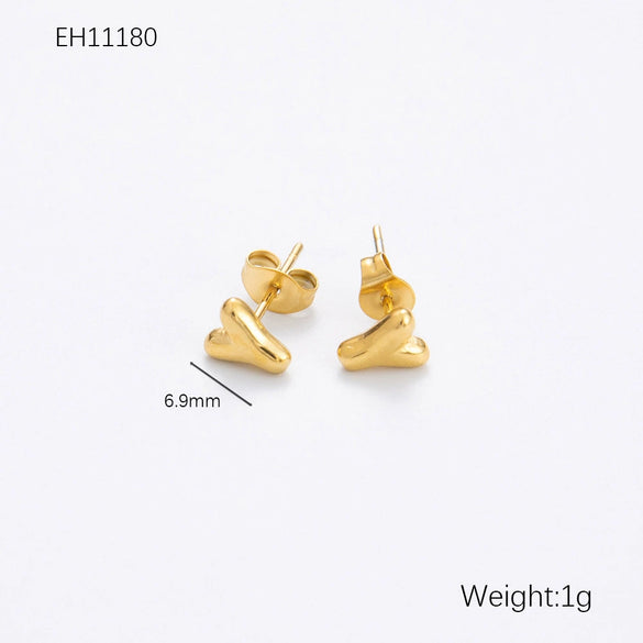 Wholesale Earrings Stainless Steel 18K Gold Electroplated Letter Style For Women