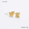 Wholesale Earrings Stainless Steel 18K Gold Electroplated Letter Style For Women