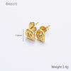Wholesale Earrings Stainless Steel 18K Gold Electroplated Letter Style For Women