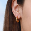 Wholesale Earrings Stainless Steel 18K Gold Geometric Electroplated Style