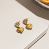 Wholesale Earrings Stainless Steel 18K Gold Heart Shape Electroplating