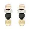Wholesale Earrings Stainless Steel 14K Gold Plated French Retro Simple Multicolor Irregular Round Geometric Style