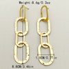 Wholesale Earrings Stainless Steel 14K Gold Plated French Retro Style Iron Cable Stitching Tassel For Women