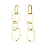 Wholesale Earrings Stainless Steel 14K Gold Plated French Retro Style Iron Cable Stitching Tassel For Women