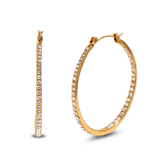 Wholesale Earrings Stainless Steel 18K Gold Plated Geometric Fashion For Women
