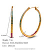 Wholesale Earrings Stainless Steel 18K Gold Plated Geometric Fashion For Women