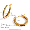 Wholesale Earrings Stainless Steel 18K Gold Plated Geometric Fashion For Women