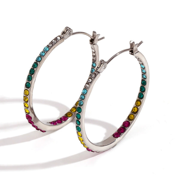 Wholesale Earrings Stainless Steel 18K Gold Plated Geometric Fashion For Women