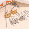Wholesale Earrings Stainless Steel 18K Gold Plated Geometric Pearshaped Retro Style For Women