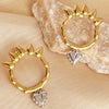 Wholesale Earrings Stainless Steel 18K Gold Plated Geometric Vintage Style