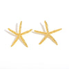 Wholesale Earrings Stainless Steel 18K Gold Plated Hammered Starfish Animal Style