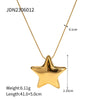 Wholesale Earrings Stainless Steel 18K Gold Star Shaped Electroplated