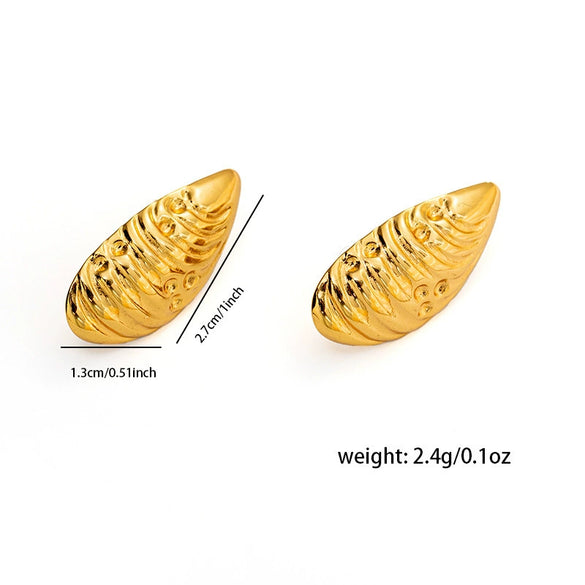 Wholesale Earrings Stainless Steel Love Star Geometric Heart Shape Retro Electroplated For Women