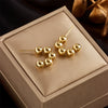 Wholesale Earrings Stainless Steel Metal Cold Style Geometric Ushaped Cshape Semicircle Electroplated
