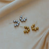 Wholesale Earrings Stainless Steel Metal Cold Style Geometric Ushaped Cshape Semicircle Electroplated