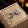 Wholesale Earrings Stainless Steel Metal Cold Style Geometric Ushaped Cshape Semicircle Electroplated