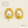 Wholesale Earrings Stainless Steel Pearl Geometric Retro Fashion For Women