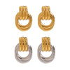 Wholesale Earrings Stainless Steel Retro Geometric Electroplated