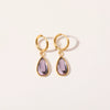 Wholesale Earrings Stainless Steel Retro Simple Elegant Dropshaped Goldplated Geometric Unisex