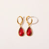 Wholesale Earrings Stainless Steel Retro Simple Elegant Dropshaped Goldplated Geometric Unisex