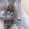 Wholesale Earrings Stainless Steel Retro Simple Elegant Dropshaped Goldplated Geometric Unisex