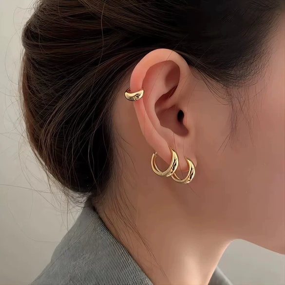 Wholesale Earrings Stainless Steel Simple Ushaped Electroplating Unisex