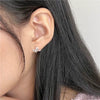Wholesale Earrings 925 Sterling Silver Geometric Bow Electroplated With Letters Numbers Text