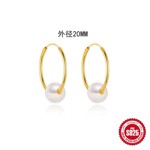 Wholesale Earrings 925 Sterling Silver Geometric Electroplated Minimalist