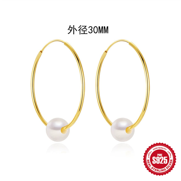 Wholesale Earrings 925 Sterling Silver Geometric Electroplated Minimalist