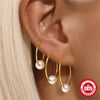 Wholesale Earrings 925 Sterling Silver Geometric Electroplated Minimalist