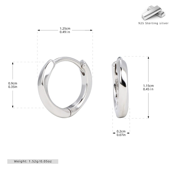 Wholesale Earrings 925 Sterling Silver Geometric Fashion Electroplated