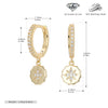 Wholesale Earrings 925 Sterling Silver Geometric Microinlaid Stone Electroplated For Women