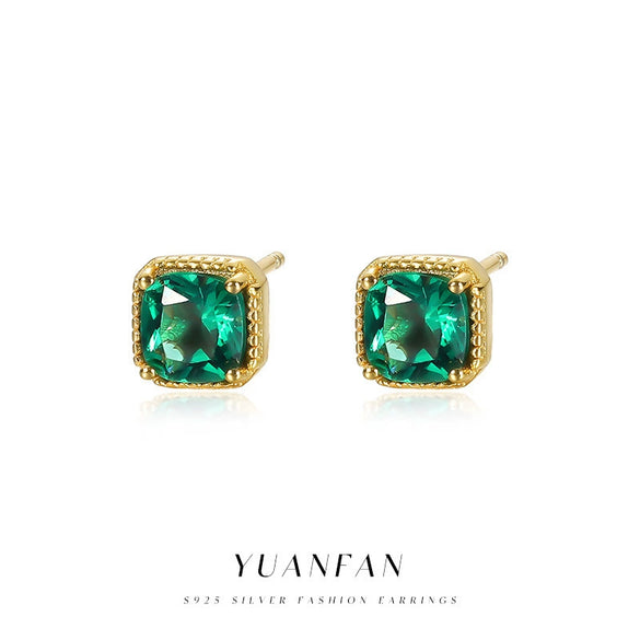 Wholesale Earrings 925 Sterling Silver Geometric Style With Diamond Design